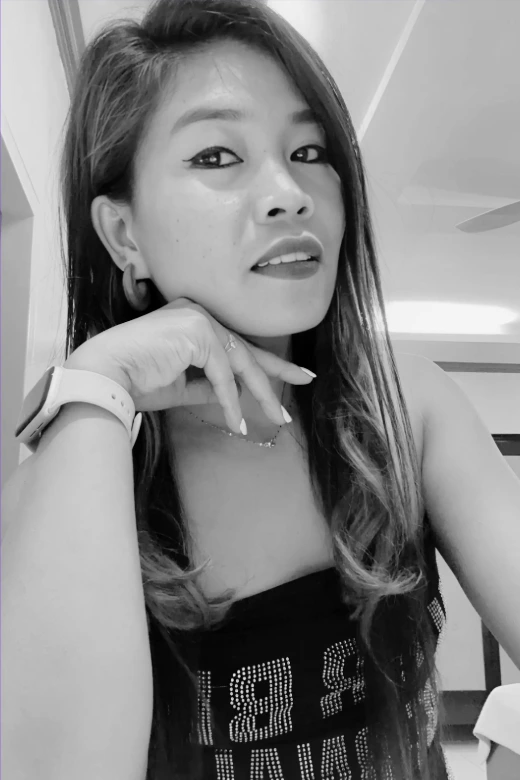 Queen Sierra, black and white portrait, professional dominatrix in Manila