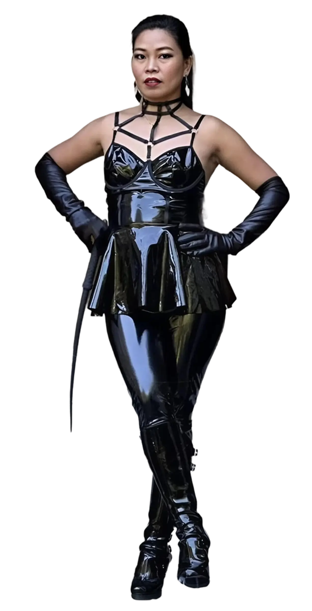 Queen Sierra, professional dominatrix in Manila, standing portrait